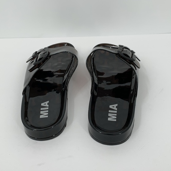 MIA Jewel Jelly slide sandals black double strap buckle shoe waterproof 9 - Picture 5 of 6